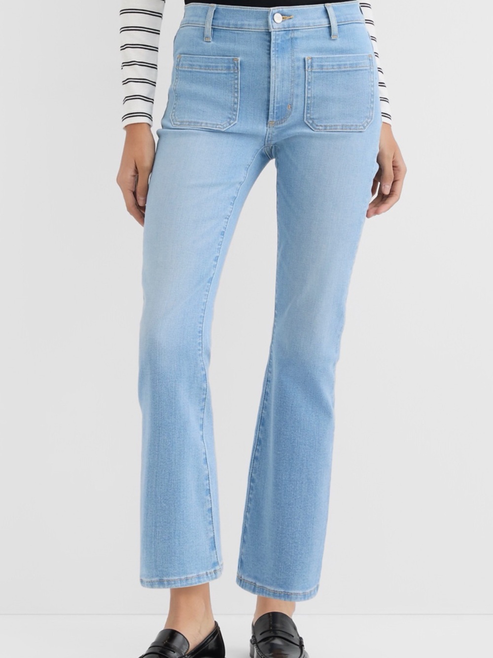 LOFT Light Wash Kick Length Jeans